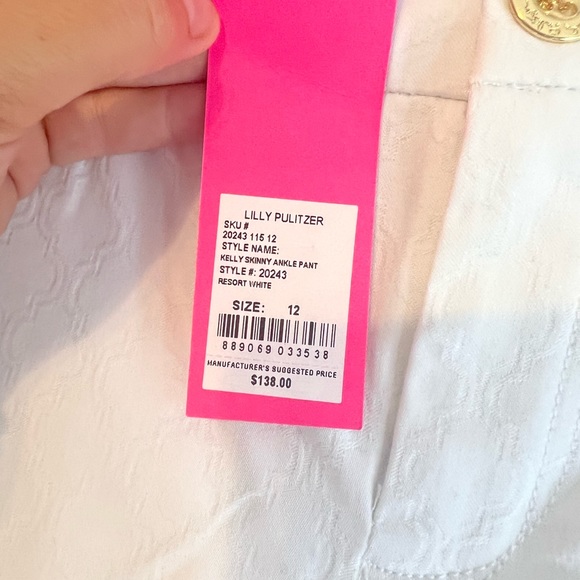 Lilly Pulitzer 29" Kelly Textured Ankle Length Skinny Pant - Picture 3 of 4